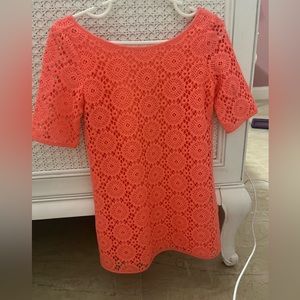 Orange/ pink Lilly Pulitzer dress size extra small size 2-3